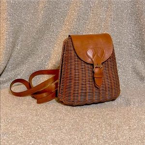 Vintage basket backpack